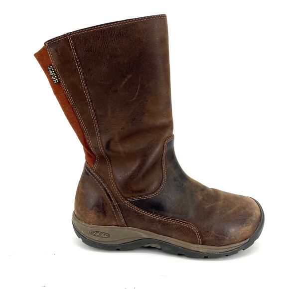 Keen  Women's Brown Leather Presidio II Waterproof Mid Calf Boots EU37/US6.5 - Picture 1 of 8